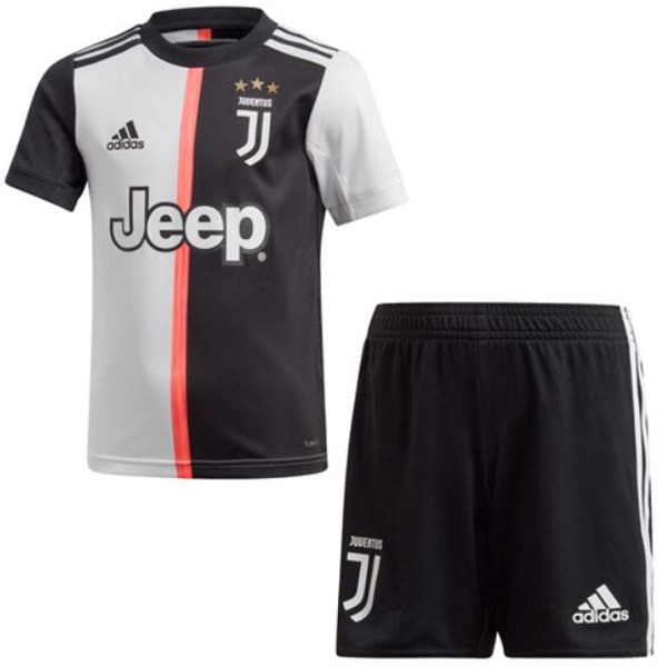 Camiseta Juventus Replica Primera Ropa Niño 2019/20 Blanco Negro